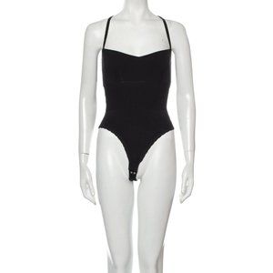 DONNA KARAN Square Neckline Sleeveless Bodysuit - S